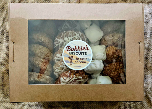 Bokkies Biscuits - Assorted White Chocolate - Medium