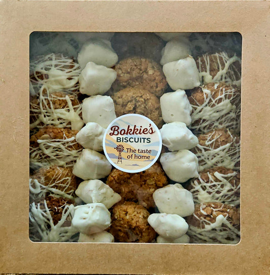 Bokkies Biscuits - Assorted White Chocolate - Large